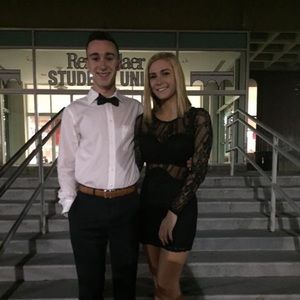 Tobi black lace bodycon dress.